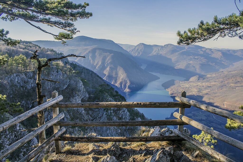 Banjska stena viewpoint overlooking the Drina River canyon on Tara Mountain, Serbia