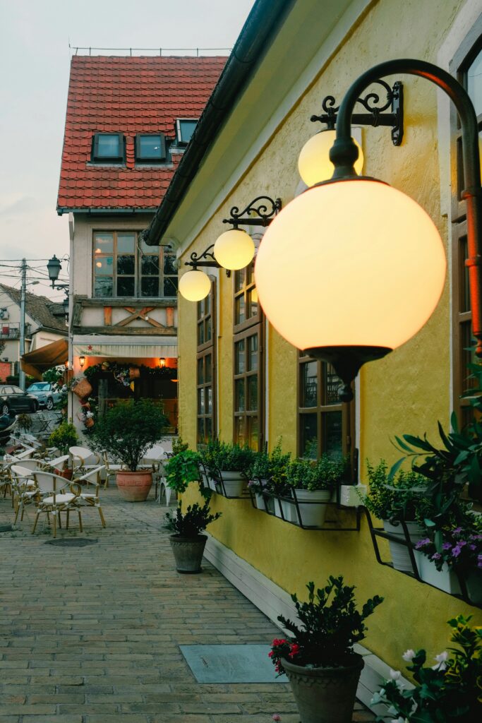What to do in Serbia: Traditional tavern with yellow walls and warm lighting in Zemun, Belgrade