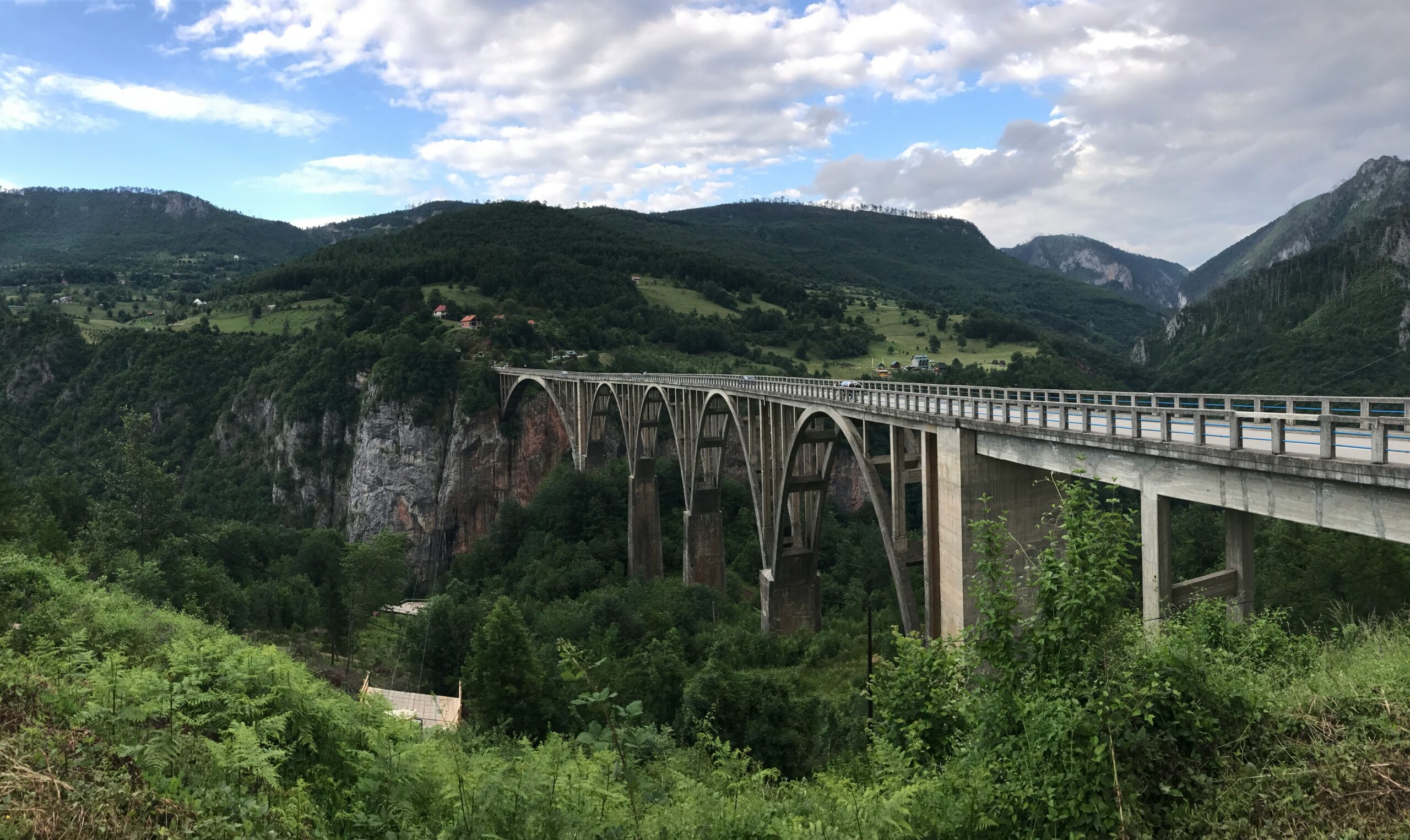 View of Djurdjevica Tara Bridge in Montenegro, a must-see stop for solo travel in the Balkans and Europe